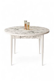 Hanah Home Mesa de Comedor Rox Mármol Blanco
